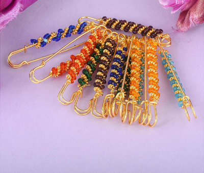 Picture of Stylish hijab pins for women - Multicolour (6 pieces)-Multicolor