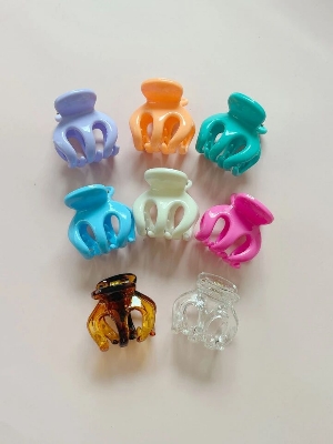 Picture of Multicolor kakra Band woman Hair Clips Thai kakra 12 pieces Clips Small size-Multicolor