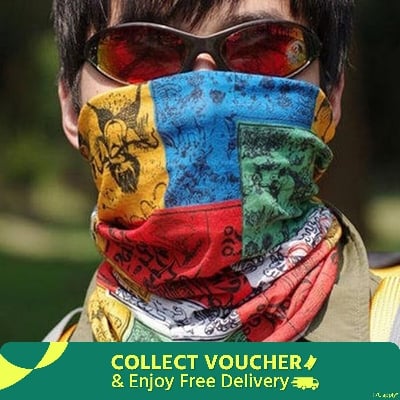 Picture of 9 In 1 Face Bandana For Bikers - Random - Stay Stylish And Protected On Your Bike Rides-Multicolor