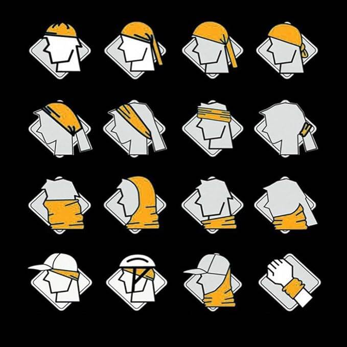 Picture of 9 In 1 Face Bandana For Bikers - Random - Stay Stylish And Protected On Your Bike Rides-Multicolor