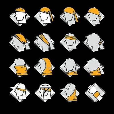 Picture of 9 in 1 face bandana for bikers - Random 2 pieces-Multicolor