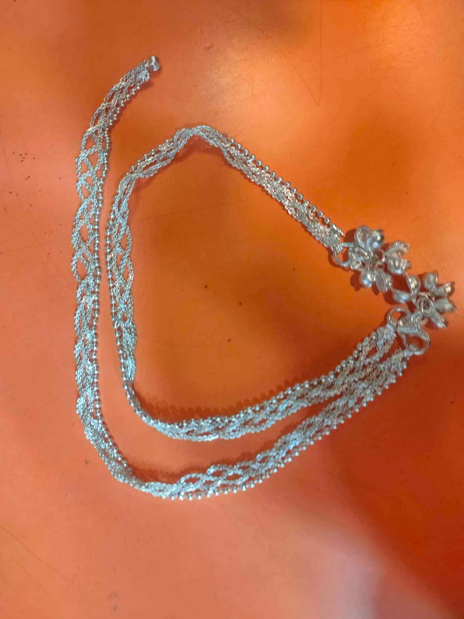 Picture of 2 pieces Exclusive Charming Looking Stylish New Anklet ( Payel ) nupur For girl and Women - 1 pair-Silver