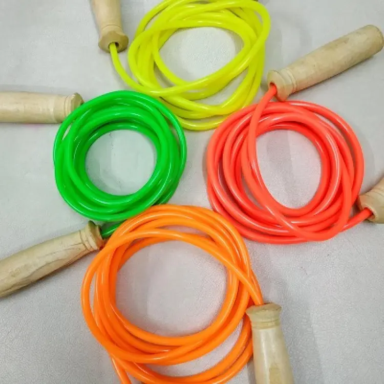 Picture of 10 feet long 8mm Thickness Skipping Rope Adjustable Jumping Rope Best in Fitness Sports Exercise Workout-Multicolor