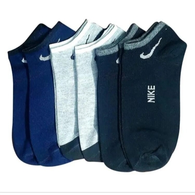 Picture of Comfortable Cotton Socks for Men's, 3 Pairs Ankle Socks-Multicolor