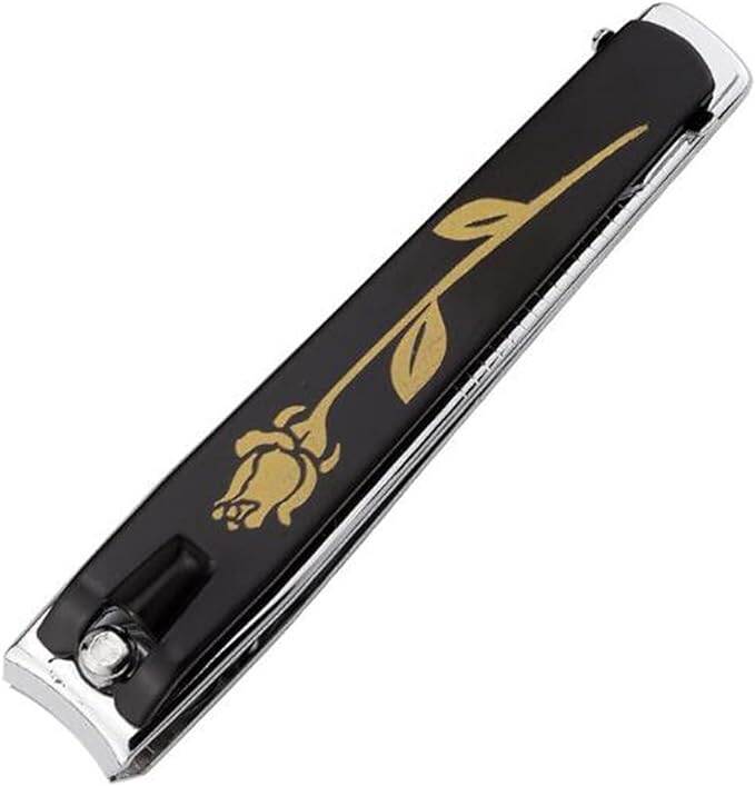 Picture of nail clippers 1 Piece Creative Black BTRAP slanted Stainless Steel Nail Clippers-Black