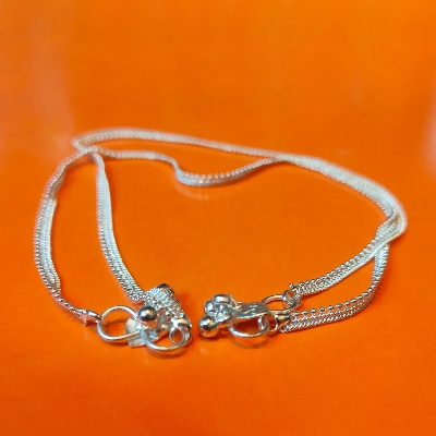 Picture of Payel Nupur Exclusive Charming Looking Stylish New Anklet ( Payel ) nupur For girl and Women - 1 pair-Silver