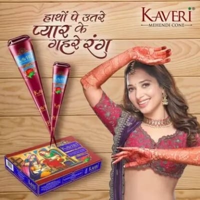Picture of Kaveri Natural Cone Mehedi - 1,,,,,2,,,,3 PCS (INDIAN)-3 pcs