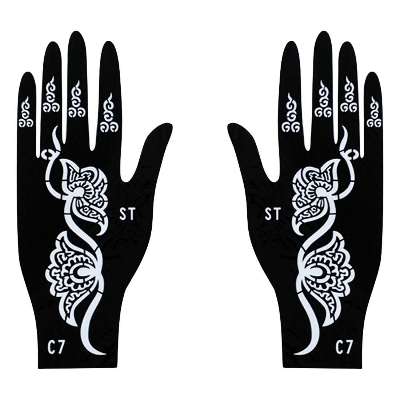 Picture of Mehedi Design Sticker for Girls, Womens & Kids - (Pack of 01 Pcs)-Multicolor