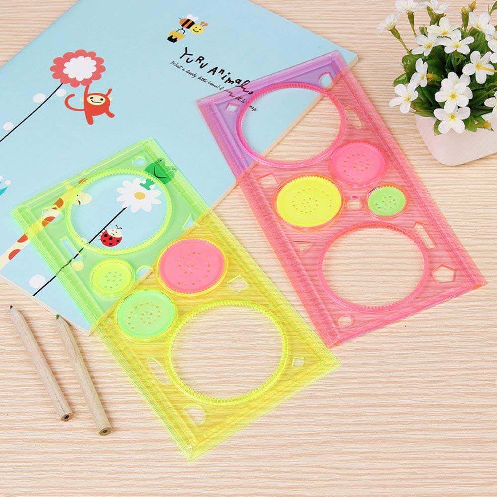 Picture of Spirograph Geometric Ruler Stencil Spiral Art Creative Kids Educational Classic Toy Stationery 1pis