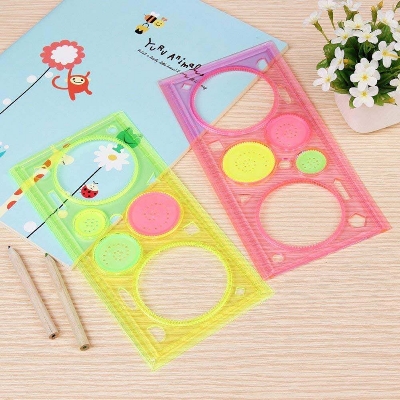 Picture of Spirograph Geometric Ruler Stencil Spiral Art Creative Kids Educational Classic Toy Stationery 1pis