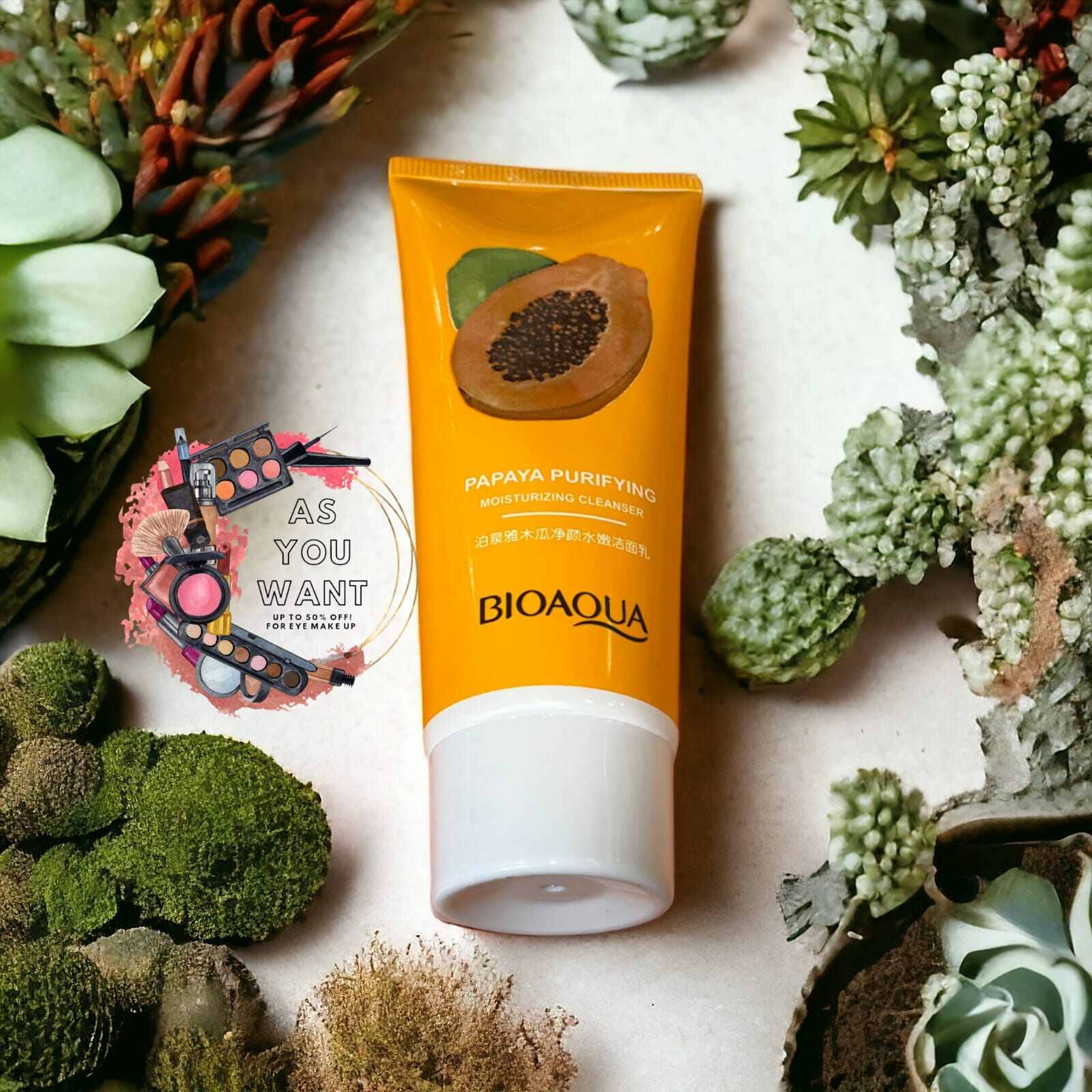 Picture of BIOAQUA Papaya Face Wash Moisturizing Shrink Pore Face Wash Foam Facial Cleanser -100g