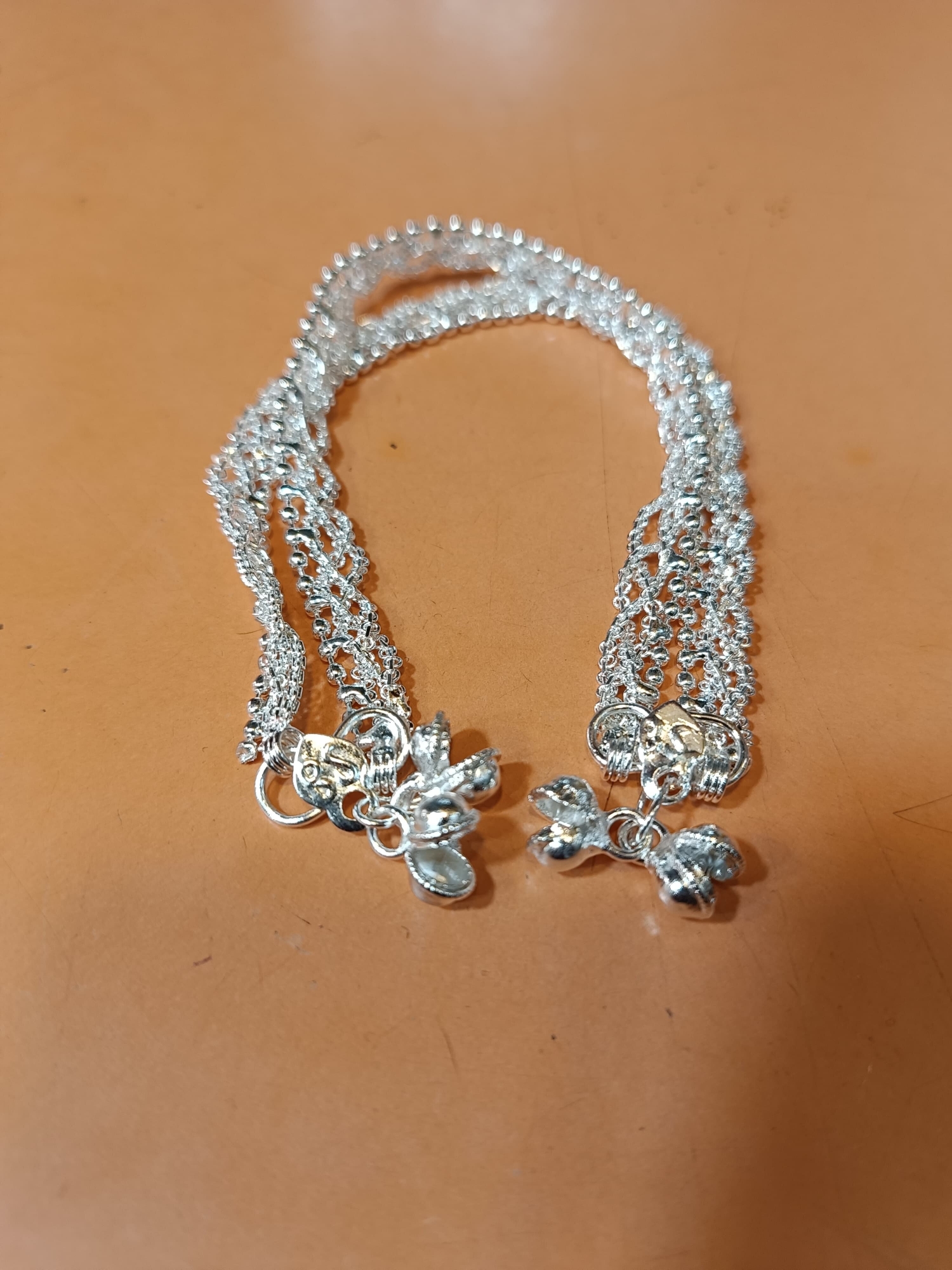 Picture of Baby Nupur Anklet (Payel) - 2pc Stylish Design for Infants-Silver nupur