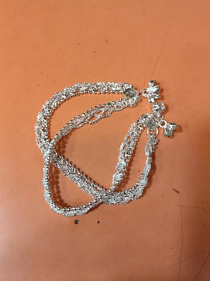 Picture of Baby Nupur Anklet (Payel) - 2pc Stylish Design for Infants-Silver nupur