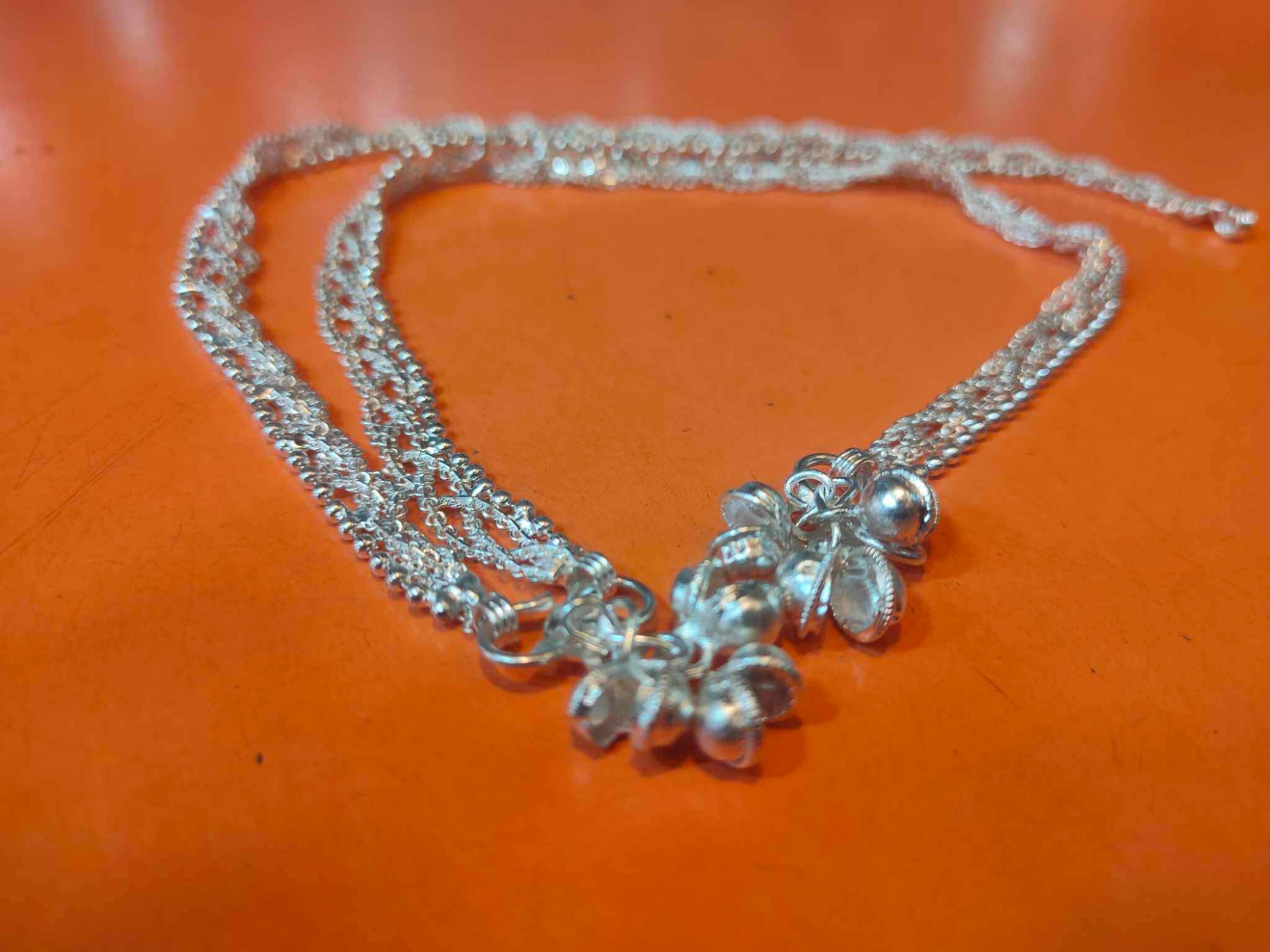 Picture of Nupur 2 pieces Exclusive Charming Looking Stylish New Anklet ( Payel ) nupur For girl and Women - 1 pair-Silver 1pair
