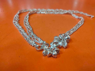 Picture of Nupur 2 pieces Exclusive Charming Looking Stylish New Anklet ( Payel ) nupur For girl and Women - 1 pair-Silver 1pair