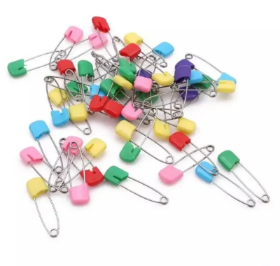 Picture of Safety Pin for Hijab with Plastic Cap - 10 pcs-Multicolor 10 pis