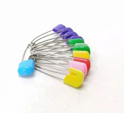 Picture of Safety Pin for Hijab with Plastic Cap - 10 pcs-Multicolor 10 pis
