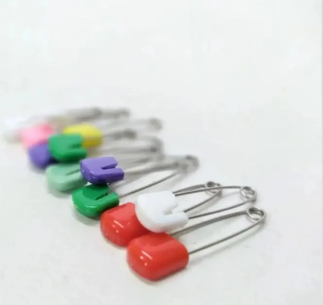 Picture of Safety Pin for Hijab with Plastic Cap - 10 pcs-Multicolor 10 pis