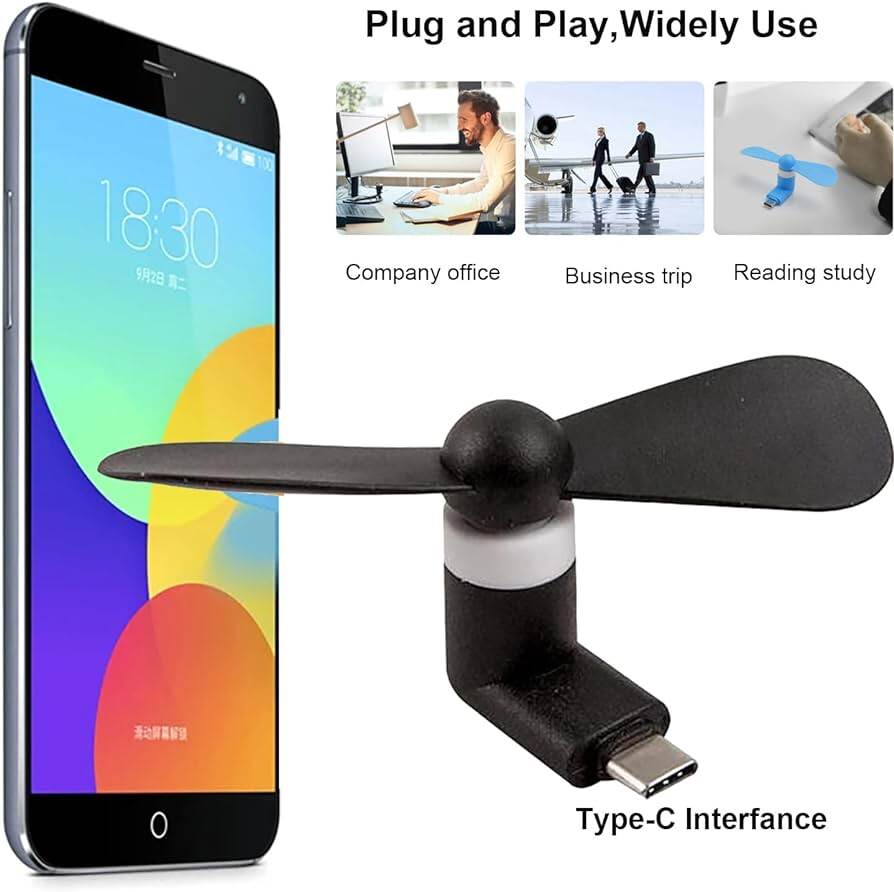 Picture of Type C Mini USB Phone Fan for Mobile phone 1pis-Multicolor