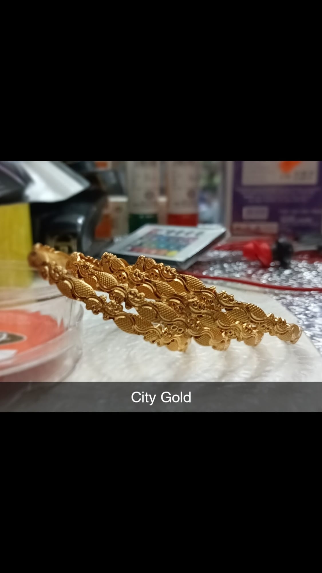 Picture of City Gold/Gold Plated Bangles For Women - 4pieces - Gold
