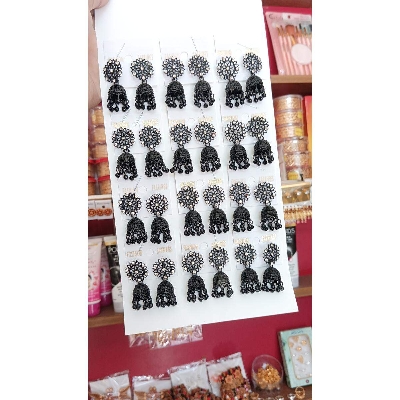 Picture of Drop Earrings For Girl's 1 pair - Black