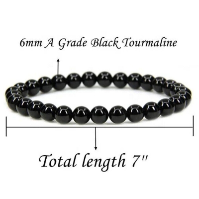 Picture of Lava Rock Stone Bracelet for Men, Stylish, Durable, and Adjustable Beaded Bracelet for Everyday Wear - Black