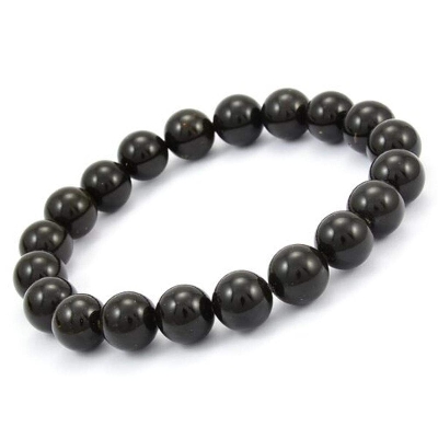 Picture of Lava Rock Stone Bracelet For Men - Black