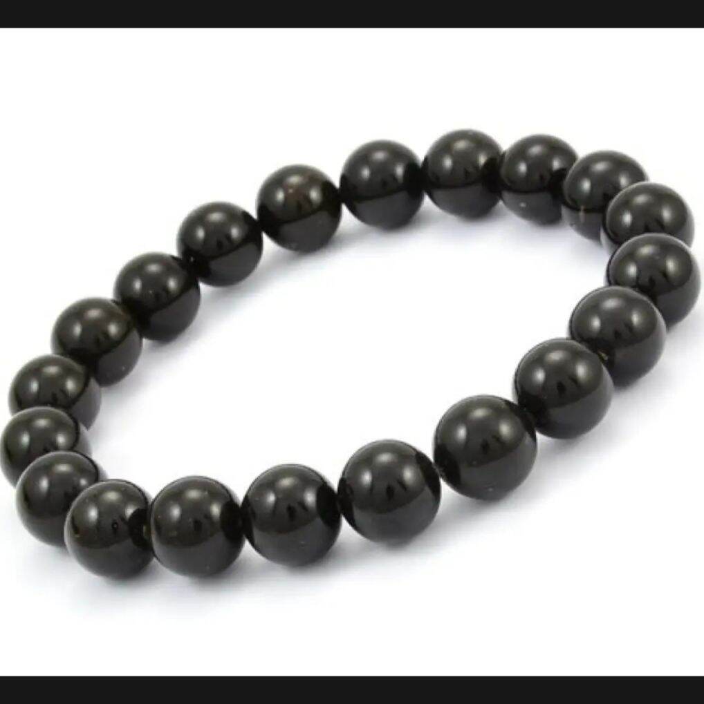 Picture of Lava Rock Stone Bracelet For Men - Black