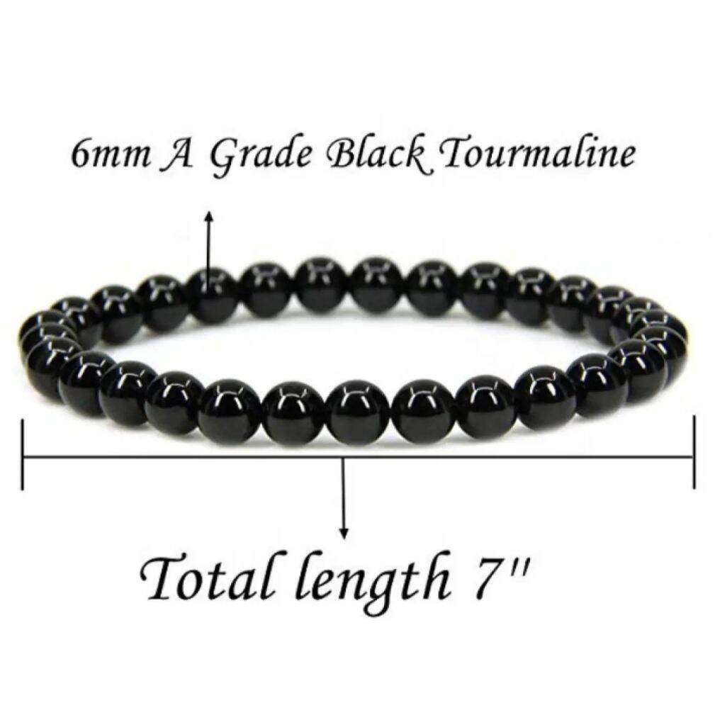 Picture of Lava Rock Stone Bracelet For Men - Black