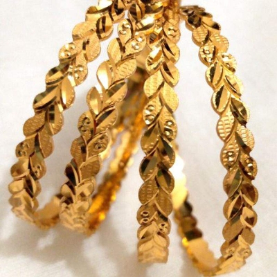 Picture of City Gold/Gold Plated Bangles For Women - 2pieces - Gold