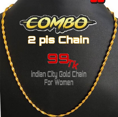 Picture of indian City Gold Chain For Women - 2pis (One size)