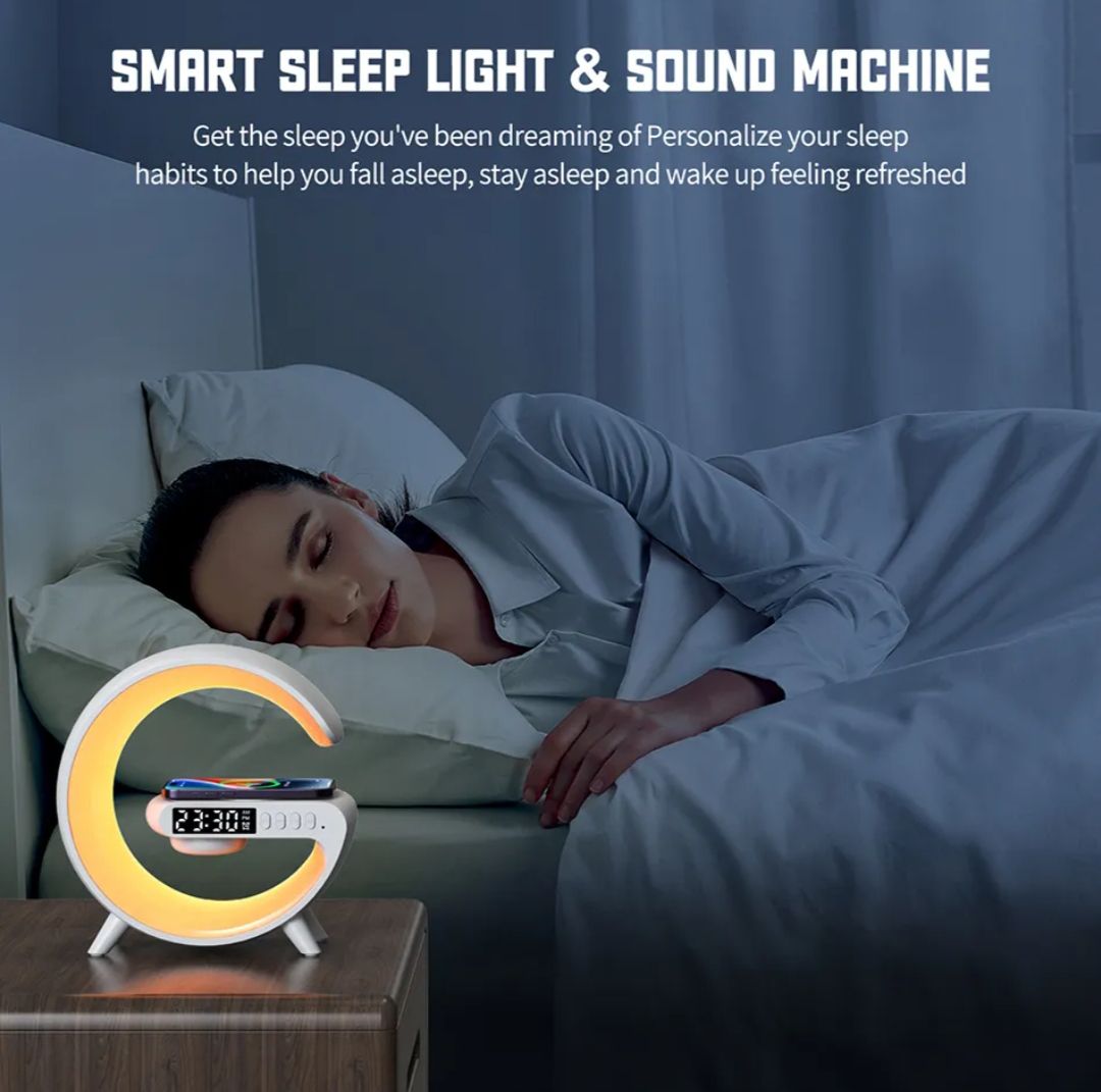 Picture of G63 Smart Lamp with wareless charging buildin spicker alarm clock rgb lighting clock & more degital device new generation