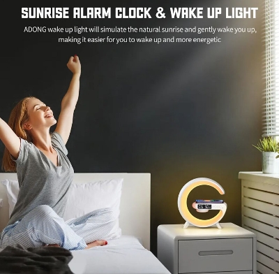 Picture of G63 Smart Lamp with wareless charging buildin spicker alarm clock rgb lighting clock & more degital device new generation