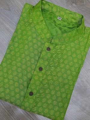 Picture of Green Panjabi For Men's Fashionable Event Ware Pirty Dress Kurta
