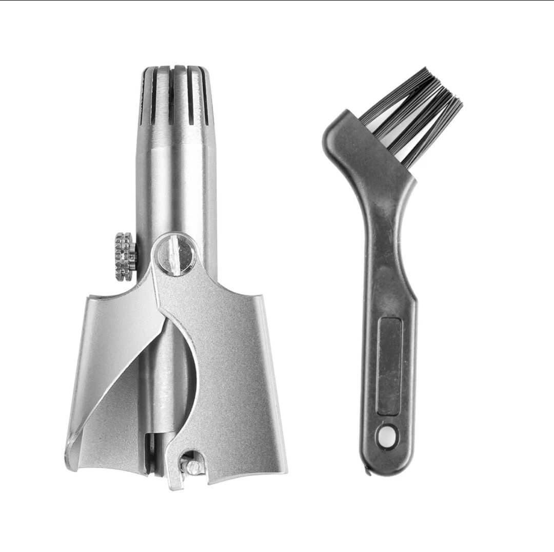 Picture of Stainless Steel Manual Nose Trimmer, Mechanical Nose Hair Trimmer, Shaving And Unwanted Hair Removal Tool   - Silver