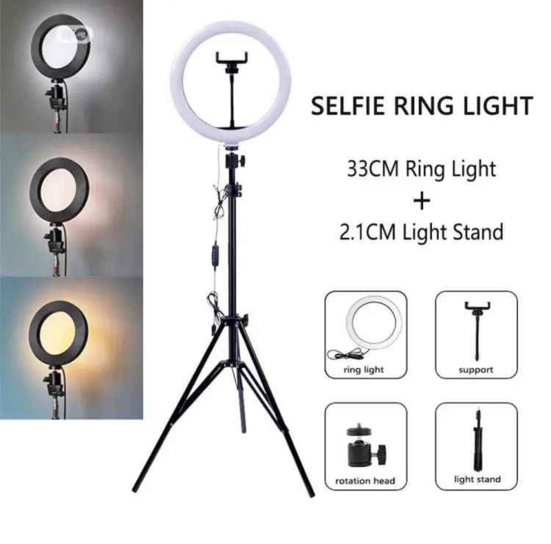 Picture of Qualitifull Ring Light SetUp For Creating Video And Vlog Creator SetUp - Black