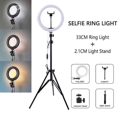 Picture of Qualitifull Ring Light SetUp For Creating Video And Vlog Creator SetUp - Black