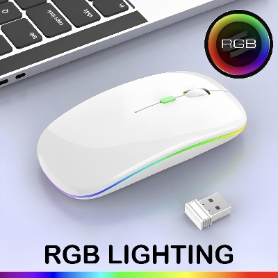 Picture of Wareless Bluetooth Mouse For Smartphone Laptop & Computer - White