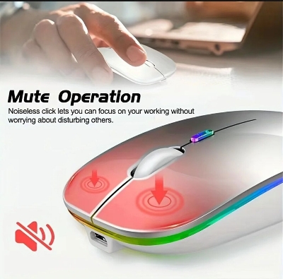 Picture of Wareless Bluetooth Mouse For Smartphone Laptop & Computer - White