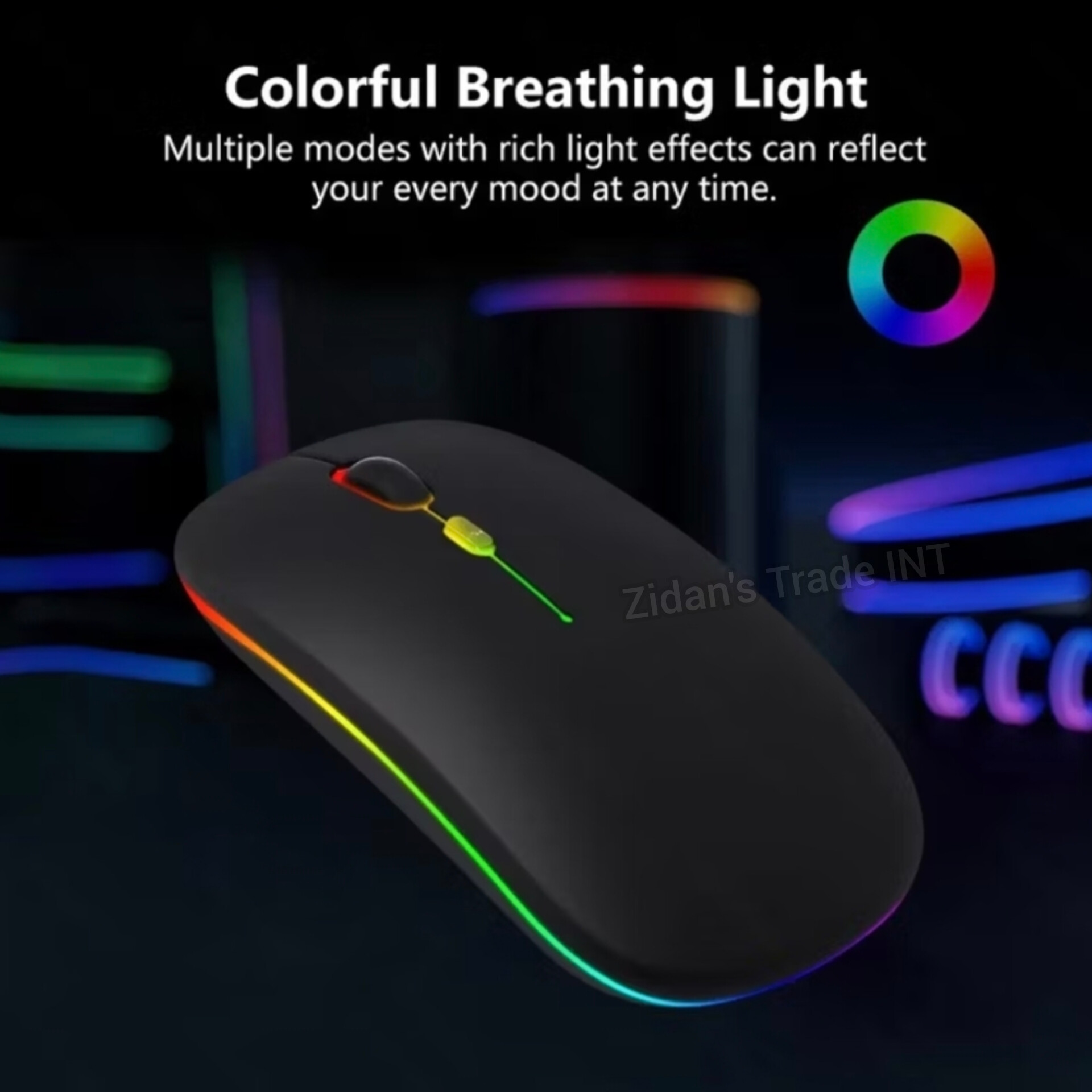 Picture of Wareless Bluetooth Mouse For Smartphone Laptop & Computer - Black