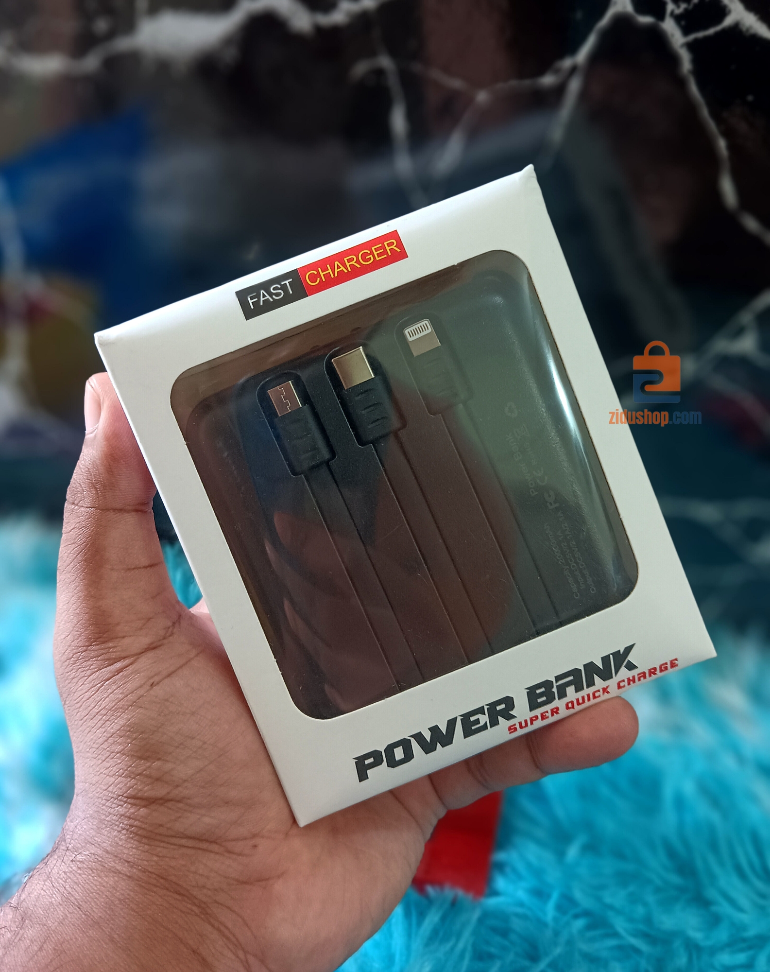 Picture of SMART Power Bank For All Smartphones Android & IOS Type B Type C & Lightning - Blue