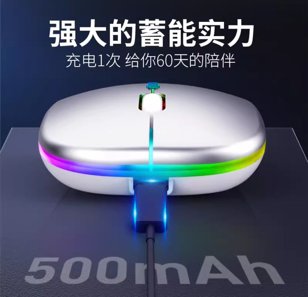 Picture of Duel Mode Wireless Bluetooth Mouse For Smartphone Laptop & Computer Android & IOS - White