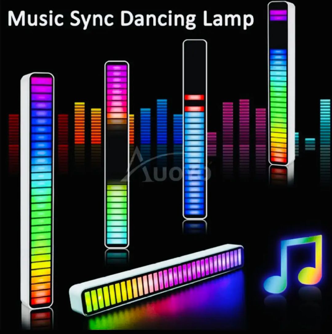 Picture of RGB Rechargable Musuc & Voice Control Smart Light Stick For Table & Decoration Colourful Danceing Light High Quality Material - Black