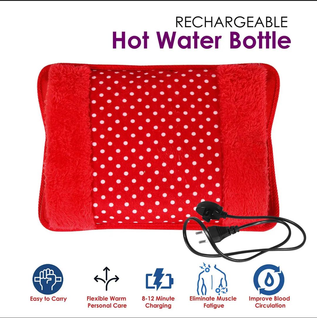 Picture of Electric Hot Water Bag For Pain Killer Body Relaxing Hot Water Bag- 1 pis - Multicolor