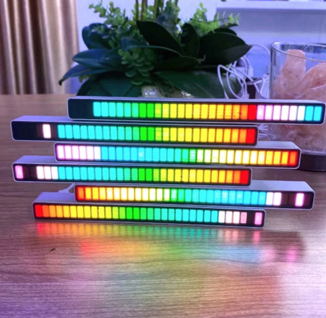 Picture of Music Sensor Light 18 Rythom 32 Beat LED RGB Light For Task And Table High Quality Beat Light For Decorations - White