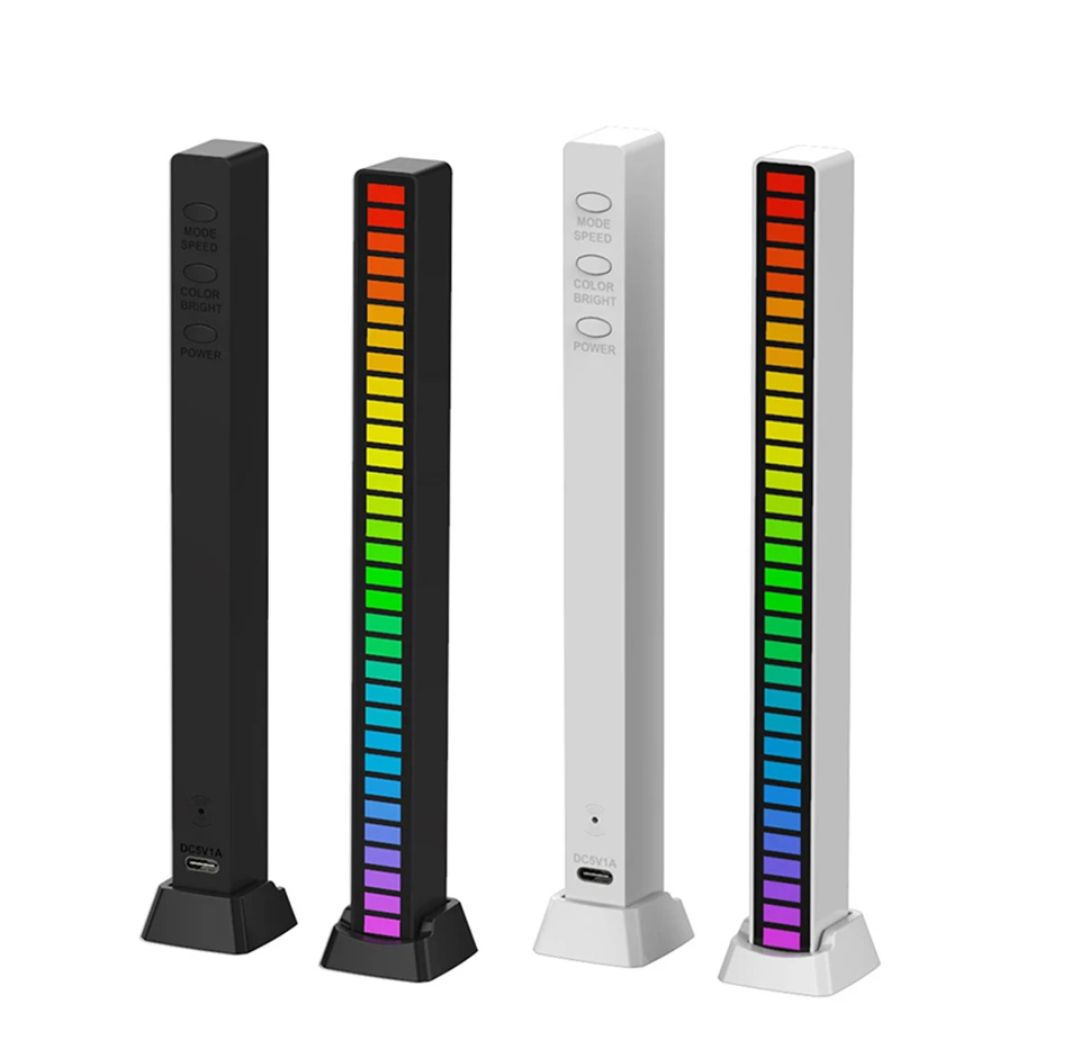 Picture of Music Sensor Light 18 Rythom 32 Beat LED RGB Light For Task And Table High Quality Beat Light For Decorations - Black