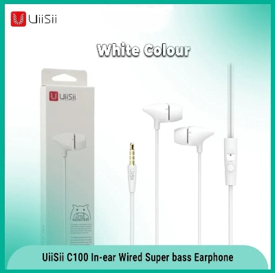 Picture of Uiisii C100 In Ear Headphone Base Stereo Sound Quality 
(First Copy)
3.5mm Audio Jack 
High Quality Plastic Material 
Sound Quality Clear
Base Clear
Light Weight  - White