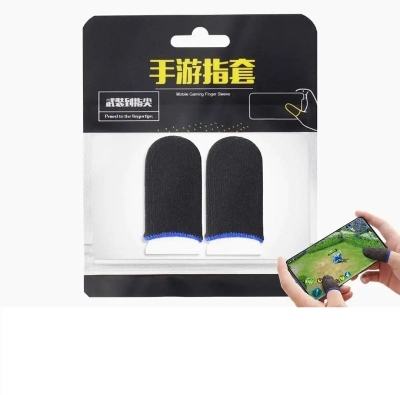 Picture of Gameing Finger Gloved For Smartphone Gameing Controlling Accessories- 2pis - Black