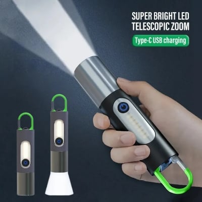 Picture of Digital Thunder XST-836 USB Rechargeable FlashLight - Black