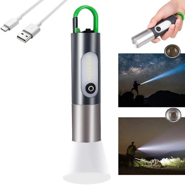 Picture of Digital Thunder XST-836 USB Rechargeable FlashLight - Black